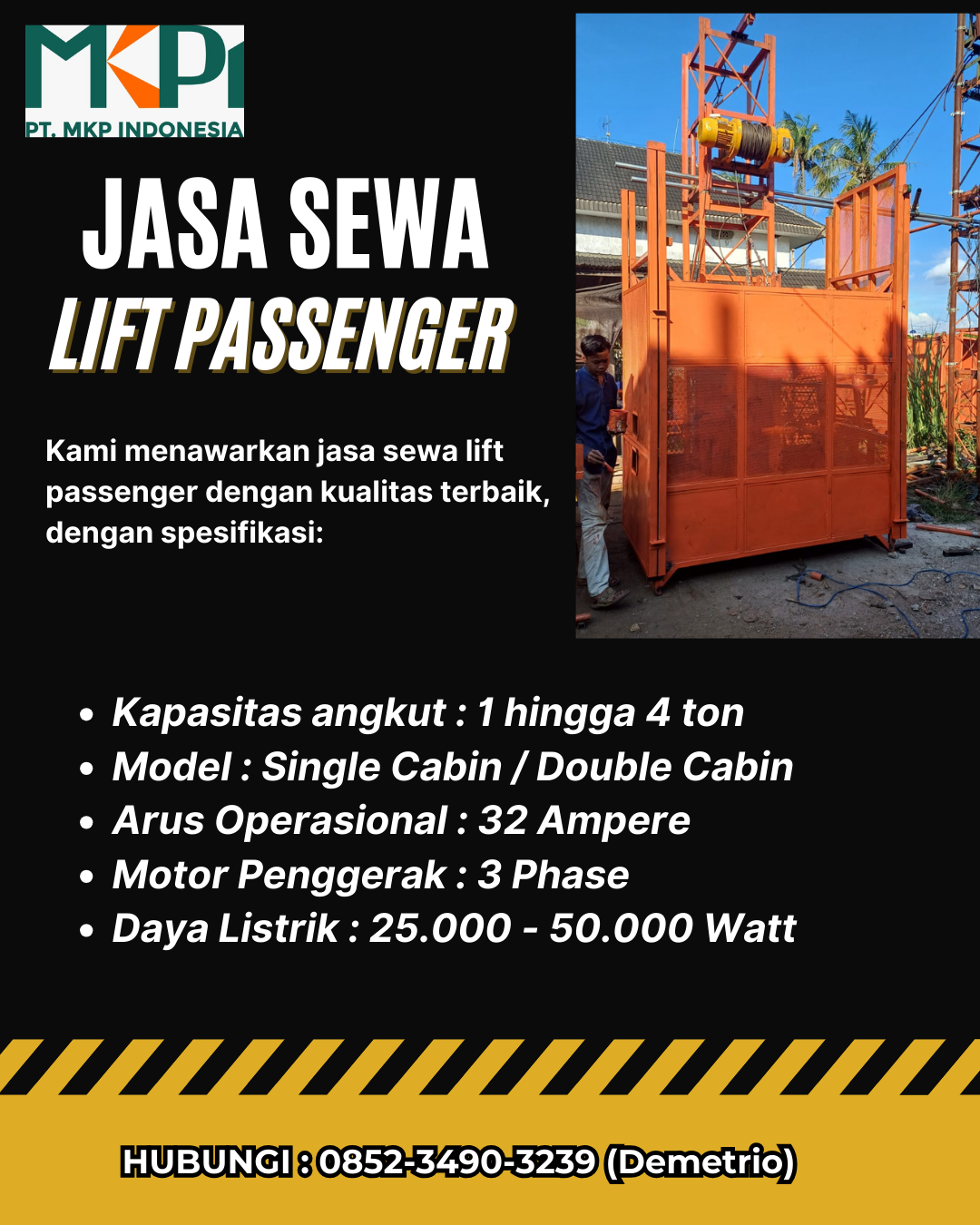 Lift Passenger Batubara