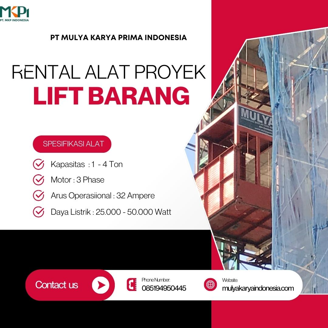 Sewa Lift Barang 1 - 4 Ton 