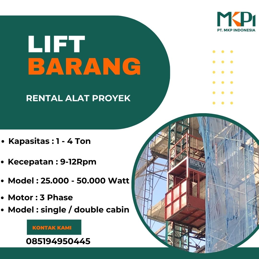 Sewa Lift Barang 1 - 4 Ton 